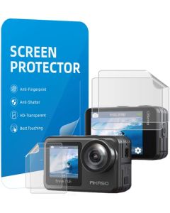 MIHENCE Compatible for AKASO Brave 7 LE Screen Protector, HD Premium Real Screen Protector for AKASO Brave 7 LE Camera [ 2+2PCS ] [ PET ]