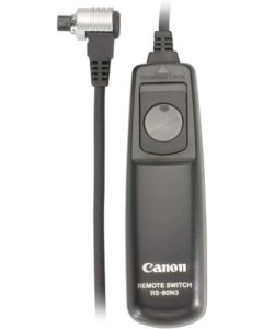 Canon RS-80N3 Remote Switch for EOS-1V/1VHS, EOS-3, EOS-D2000, D30, D60, 1D, 1Ds, EOS-1D Mark II,III, EOS-1Ds Mark II,III, EOS-10D, 20D, 30D,40D, 50D, 5D