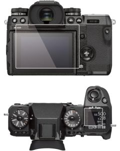 Foto&Tech 2 Sets Crystal Clear HD LCD Screen Protector Compatible with Fujifilm X-H1 Mirrorless Digital Camera LCD Monitor & Top Control Panel Bubble Free Multi-Layer Anti-Smudge Coating/Easy to Apply