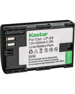 Kastar Battery (1-Pack) for LP-E6, LP-E6N, LC-E6 and EOS 60D, EOS 70D, EOS 5D II, EOS 5D III, EOS 5DS, EOS 5DS R, EOS 6D, EOS 7D Cameras, BG-E14, BG-E13, BG-E11, BG-E9, BG-E7, BG-E6 Grips